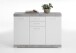 Kombikommode >BRISTOL 3< in Beton LA-weiß Edelglanz - 120x89,9x34,9cm (BxHxT)
