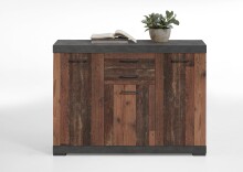Kombikommode >BRISTOL 3< in Matera-Old Style dunkel - 120x89,9x34,9cm (BxHxT)