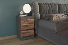 Nachtkonsole >BRISTOL 20< in Matera-Old Style dunkel - 40,2x64,2x35,2cm (BxHxT)