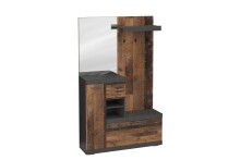 Kompaktgarderobe >BRISTOL 1000< in Matera-Old Style dunkel