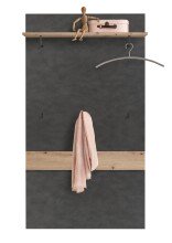 Garderobenpaneel >BRISTOL 200< in Matera-Artisan Eiche - 80x144,5x27cm (BxHxT)