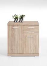 Kommode >BRISTOL 2 XL< in Eiche Dekor - 80x89,9x49,9cm (BxHxT)