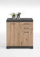 Kommode >BRISTOL 2 XL< in Matera-Artisan Eiche - 80x89,9x49,9cm (BxHxT)