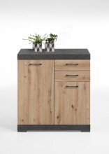 Kommode >BRISTOL 2 XL< in Matera-Artisan Eiche - 80x89,9x49,9cm (BxHxT)