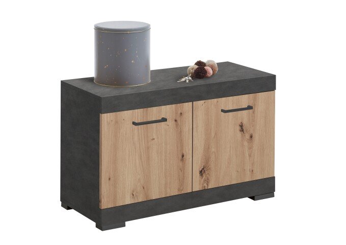 Garderobenschrank >BRISTOL 300< in Matera-Artisan Eiche - 80x50x34,9cm (BxHxT)