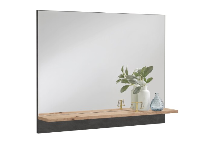 Garderobenspiegel >BRISTOL 400< in Matera-Artisan Eiche - 80x62,5x14cm (BxHxT)