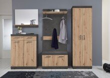 Garderobenspiegel >BRISTOL 400< in Matera-Artisan Eiche - 80x62,5x14cm (BxHxT)