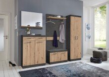 Garderobenspiegel >BRISTOL 400< in Matera-Artisan Eiche - 80x62,5x14cm (BxHxT)