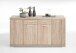 Kombikommode >BRISTOL 4 XL< in Eiche Dekor - 160x89,9x49,9cm (BxHxT)