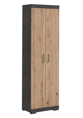 Garderobenschrank >BRISTOL 500< in Matera-Artisan Eiche - 60x195x34,9cm (BxHxT)