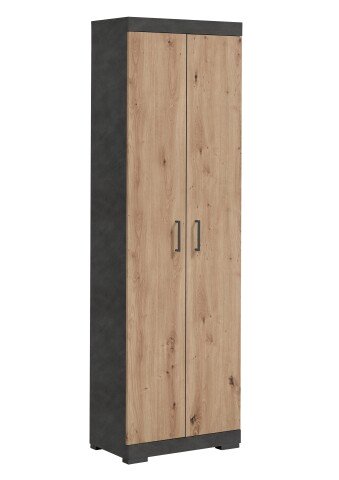 Garderobenschrank >BRISTOL 500< in Matera-Artisan Eiche - 60x195x34,9cm (BxHxT)