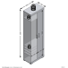 Garderobenschrank >BRISTOL 500< in Matera-Artisan Eiche - 60x195x34,9cm (BxHxT)