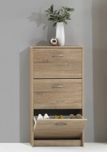 Schuhregal >STEP 3< in Eiche Dekor - 58,5x104,5x17cm (BxHxT)