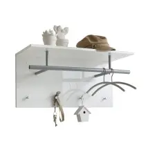Wandgarderobe >SPOT< in weiß - 72x34,5x29,3cm...