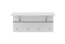 Wandgarderobe >SPOT< in weiß - 72x34,5x29,3cm (BxHxT)