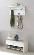 Garderobe >SPOT UP< in hochlanz weiß - 72x35x29,3cm (BxHxT)