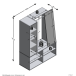 Garderobenschrank >AUMA 1< in weiß - 105x151,3x39,7cm (BxHxT)