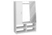 Garderobenschrank >AUMA 1< in weiß - 105x151,3x39,7cm (BxHxT)
