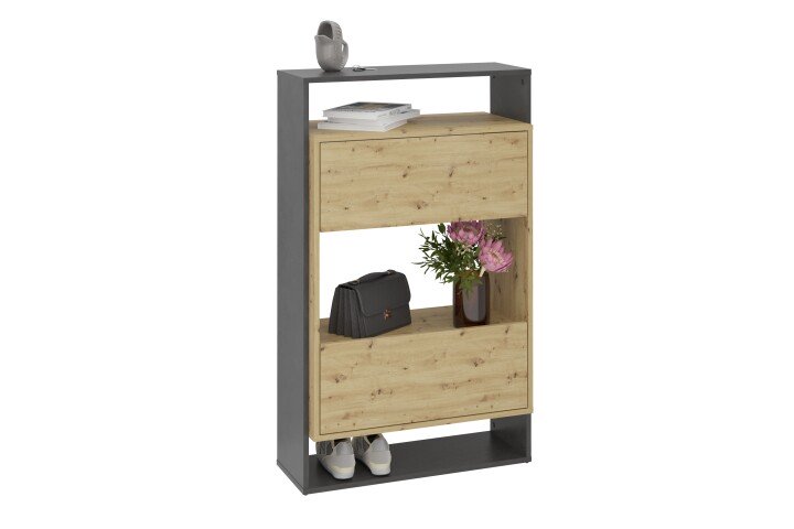 Kommode >VERONA 2< in Matera-Artisan Eiche - 68,5x112,7x33cm (BxHxT)