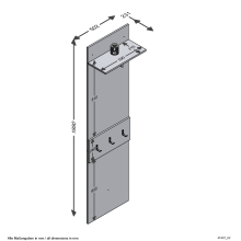 Garderobe >VERONA 3< in Matera-Artisan Eiche - 5x18,8x2,3cm (BxHxT)
