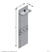 Garderobe >VERONA 3< in Matera-Artisan Eiche - 5x18,8x2,3cm (BxHxT)