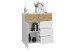 Kommode >BELM 1< in Brillantweiß-Artisan Eiche - 109x115x42cm (BxHxT)