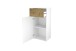 Kommode >BELM 2< in Brillantweiß-Artisan Eiche - 55x115x42cm (BxHxT)