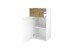 Kommode >BELM 2< in Brillantweiß-Artisan Eiche - 55x115x42cm (BxHxT)