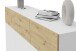 Kommode >BELM 4< in Brillantweiß-Artisan Eiche - 163x115x42cm (BxHxT)