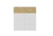 Kommode >BELM 5< in Brillantweiß-Artisan Eiche - 109x115x42cm (BxHxT)