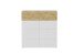 Kommode >BELM 5< in Brillantweiß-Artisan Eiche - 109x115x42cm (BxHxT)