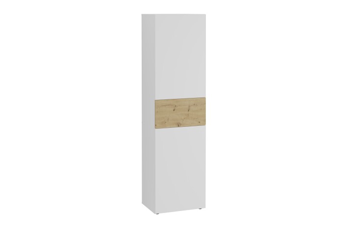 Garderobenschrank >BELM 6< in Brillantweiß-Artisan Eiche - 5,4x19,9x4cm (BxHxT)