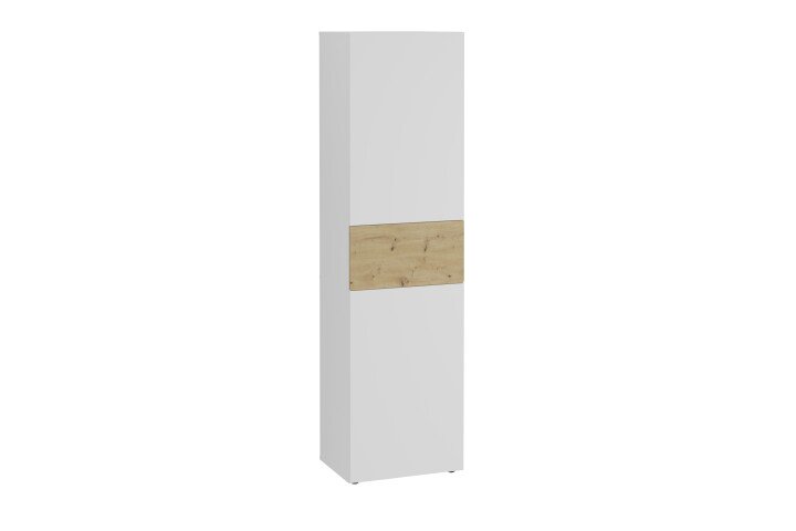 Garderobenschrank >BELM 6< in Brillantweiß-Artisan Eiche - 5,4x19,9x4cm (BxHxT)