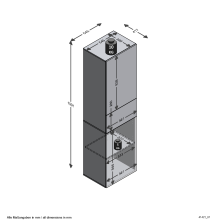 Garderobenschrank >BELM 6< in Brillantweiß-Artisan Eiche - 5,4x19,9x4cm (BxHxT)