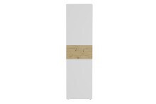 Garderobenschrank >BELM 6< in Brillantweiß-Artisan Eiche - 5,4x19,9x4cm (BxHxT)