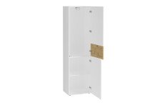 Garderobenschrank >BELM 6< in Brillantweiß-Artisan Eiche - 5,4x19,9x4cm (BxHxT)
