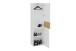 Garderobenschrank >BELM 6< in Brillantweiß-Artisan Eiche - 5,4x19,9x4cm (BxHxT)