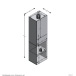 Garderobenschrank >BELM 6< in Brillantweiß-Artisan Eiche - 5,4x19,9x4cm (BxHxT)