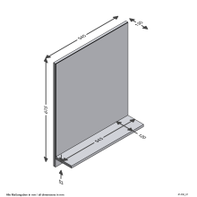 Garderobenspiegel >BELM 7< in Brillantweiß-Artisan Eiche - 5,4x6,8x1,4cm (BxHxT)