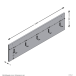Garderobenpaneel >BELM 8< in Artisan Eiche Dekor - 10,9x2,8x0,2cm (BxHxT)