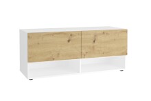 Garderobe >BELM 9< in Brillantweiß-Artisan Eiche - 10,9x4,6x4,2cm (BxHxT)