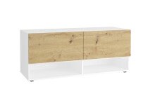 Garderobe >BELM 9< in Brillantweiß-Artisan Eiche - 10,9x4,6x4,2cm (BxHxT)