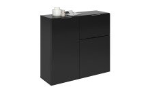 Kommode >DARK 1< in schwarz - 89,1x81,3x31,5cm (BxHxT)