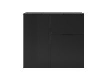 Kommode >DARK 1< in schwarz - 89,1x81,3x31,5cm (BxHxT)