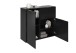 Kommode >DARK 1< in schwarz - 89,1x81,3x31,5cm (BxHxT)
