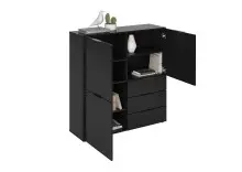 Kommode >DARK 2< in schwarz - 99,1x101,2x31,5cm...