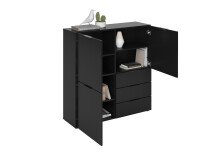 Kommode >DARK 2< in schwarz - 99,1x101,2x31,5cm...