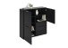Kommode >DARK 2< in schwarz - 99,1x101,2x31,5cm (BxHxT)