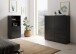 Kommode >DARK 2< in schwarz - 99,1x101,2x31,5cm (BxHxT)