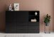 Kommode >DARK 2< in schwarz - 99,1x101,2x31,5cm (BxHxT)